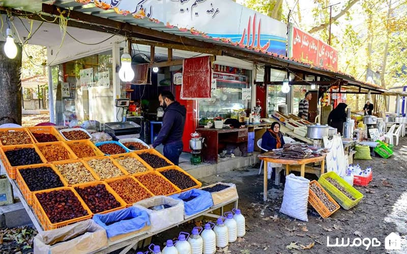 بازار روستای برغان