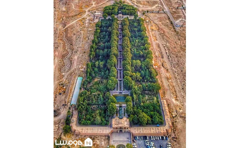 عکس هوایی باغ شاهزاده ماهان