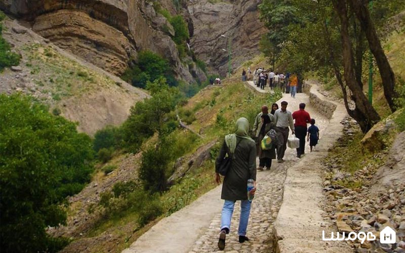 مسیر دسترسی آبشار سفید آب 