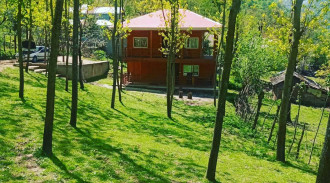 اجاره کلبه چوبی جنگلی جکوزی دارمسیر ییلاق ماسال