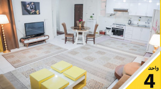 رزرو هتل آپارتمان هدا واحد چهار (مبل قهوه ای زرد)