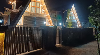 کلبه چوبی سنگی دوقلو دوبلکس استخر آبگرم نیاکان