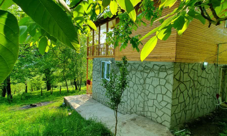 رزرو کلبه چوبی دوبلکس تو دل جنگل و رودخانه