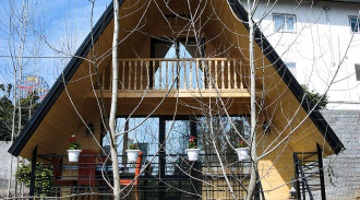 رزرو کلبه چوبی تراس دار پناه